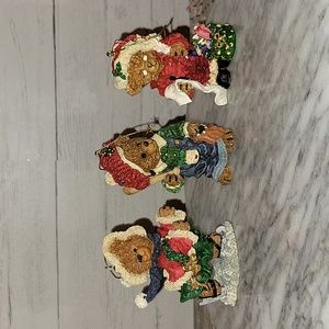Set of 3 Bear Christmas Figurines